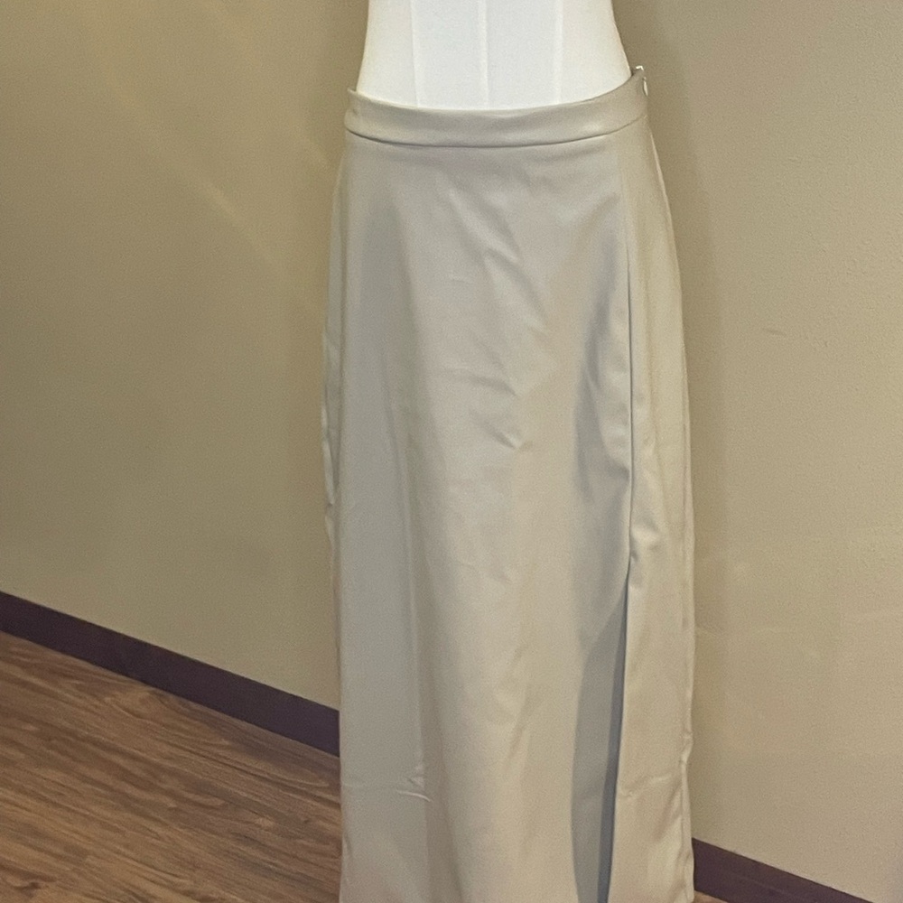 Faux Leather Midi Skirt - Picture 8 of 11